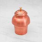 Pure Copper Mushroom Jar | Copper Jar for Water, Dry-fruits, Chocolates and Decoration